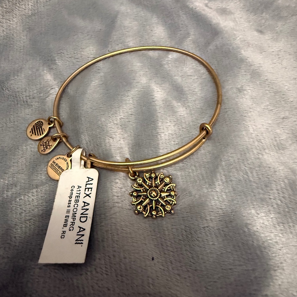 Alex and Ani gold Compass bracelet